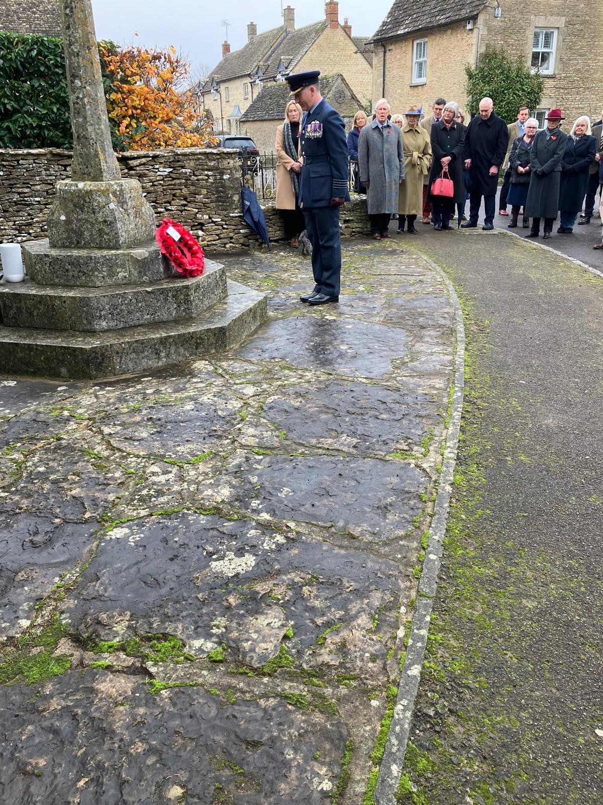 Commander Air Wing, Group Captain McIntyre - Act of Remembrance - Filkins and Broughton Poggs